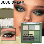 9-Color Green Tone Eyeshadow Palette - Eye Palette (Matte/Shimmer/Glitter) Long-Lasting Pigmented Eye Makeup Palette mbzr