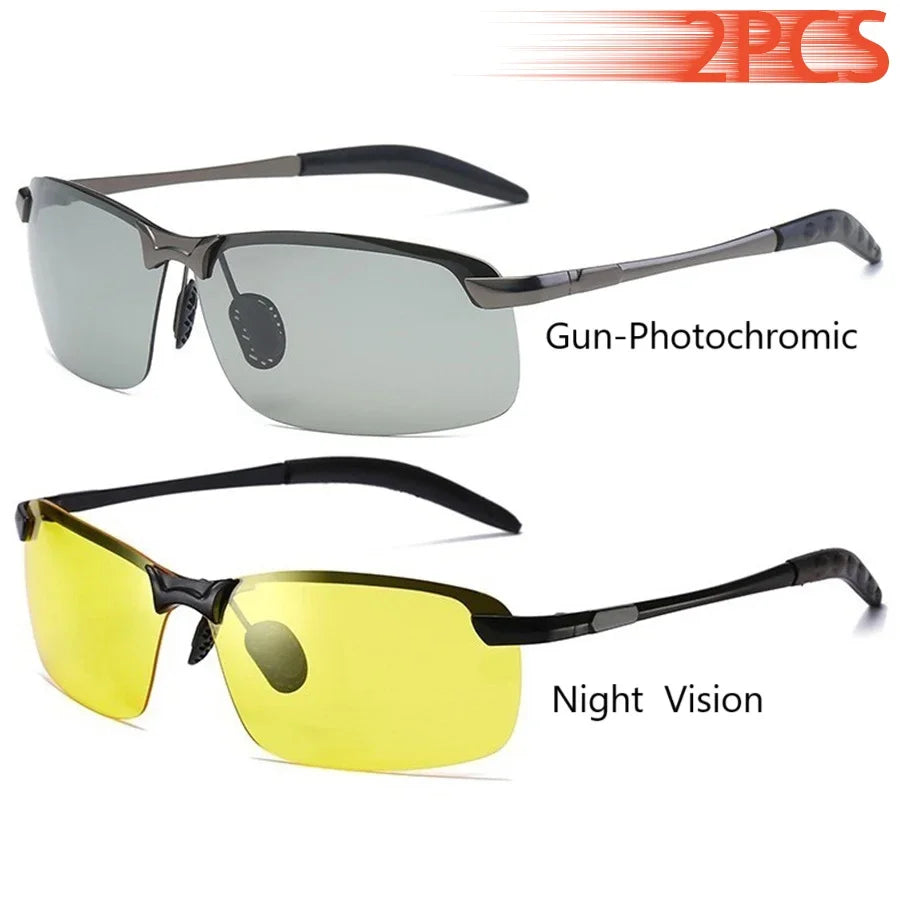 Chameleon Photochromic Polarized Sunglasses UV400 Day Night Vision for Driving And Fishing