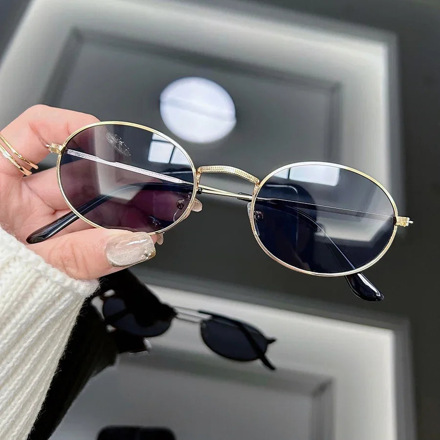 Retro Round Sunglasses Women Men Fashion Vintage Sun Glasses Female Male Mirror Shades Mirror Punk Travel Oculos De Sol