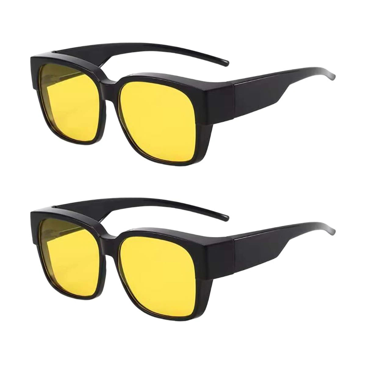 2PC Lightweight Oversized Over Glasses Sunglasses for Women Men Square Fit Over Polarized Sun Glasses UV400 T04