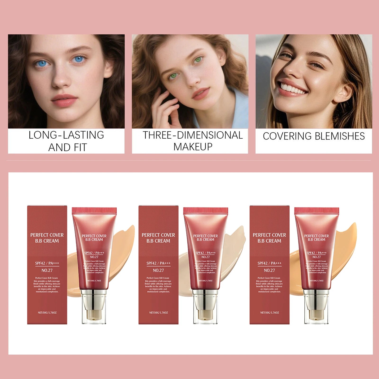 Perfect Cover Bb Cream Brightens Complexion Covering Skin Blemishes Lasting Lightweight Hydrates Moisturize Concealer Corrector mbzr