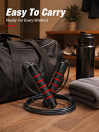Steel Wire Speed Jump Rope, Adjustable Fitness Skipping Rope with Non-Slip Handles, Weighted Cardio Training Rope for Boxing, HIIT, Cross Training, Gym Workout, Home Exercise, Endurance, Agility and Daily Sports Practice mbzr
