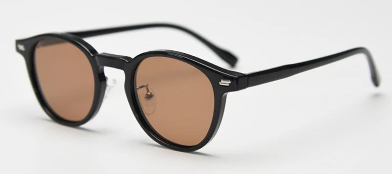 Peekaboo Unisex Polarized Sunglasses Retro Style Ultralight Round Sun Glasses