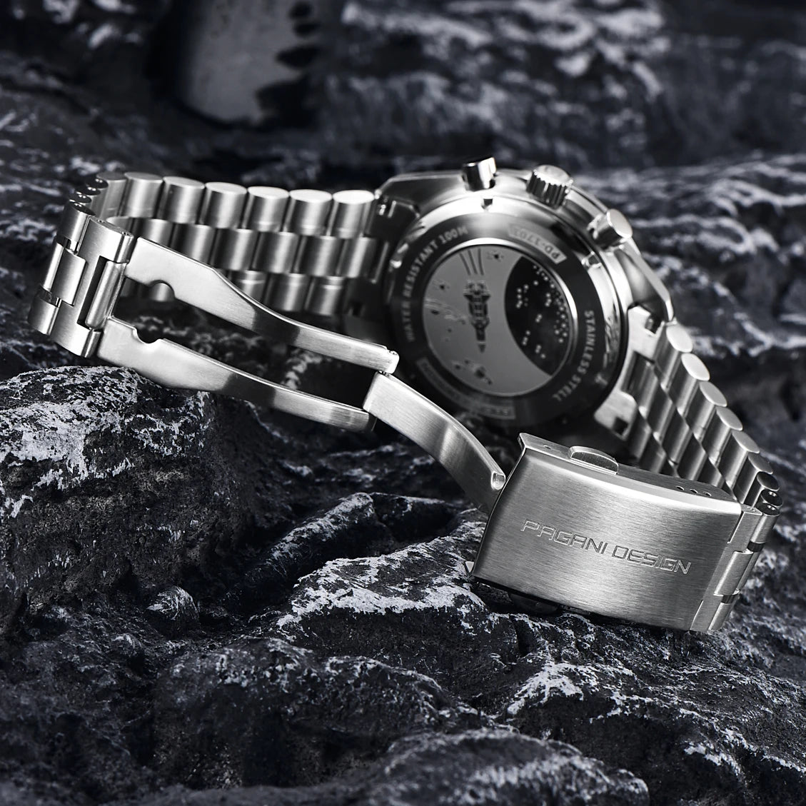 PAGANI DESIGN New Golden Watch Luxury Quartz Watches For Men Stainless steel Luminous AR Sapphire crystal Chronograph Man Gift Local Shipping