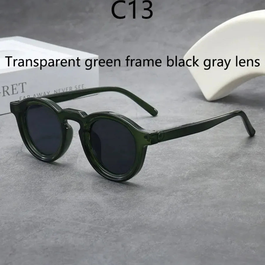 2025 Retro Thick Framed Oval Sunglasses For Men American Style Gray Eyewear Retro Leopard Print Glasses UV400 Prescription