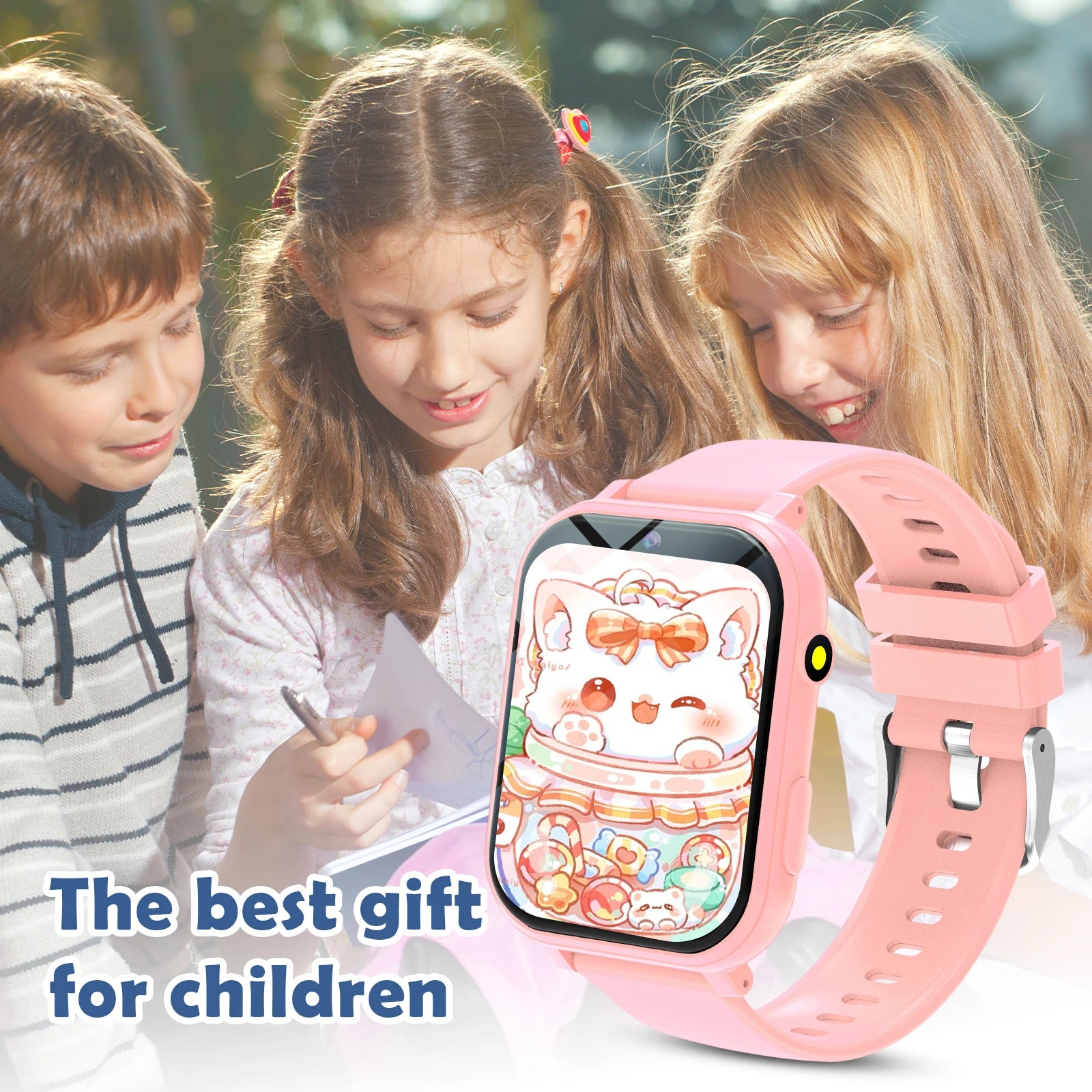 Smart Watch 18 Games Camera Waterproof Flashlight Sleep Monitoring For Birthday Holiday Gift Boy Girl Children