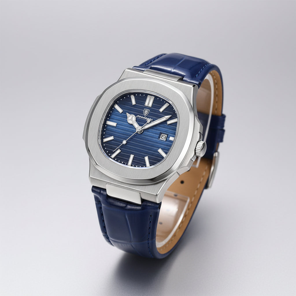 POEDAGAR Top Square Man Watch Date Waterproof Luminous Luxury Men Wristwatch High Quality Leather Men's Quartz Watches+Box Reloj mbzr
