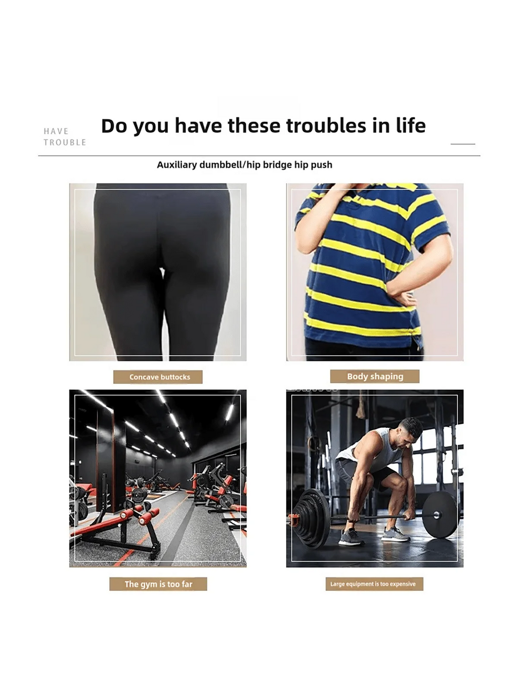 Glute Bridge Resistance Band, Dumbbell Glute Kickback Resistance Band, Portable Weighted Training Band, Unisex Booty Fitness Band, Dynamic Assistance Band, Fitness Accessories, Sports, Gym, Home Workout, Fitness Equipment, Ho mbzr