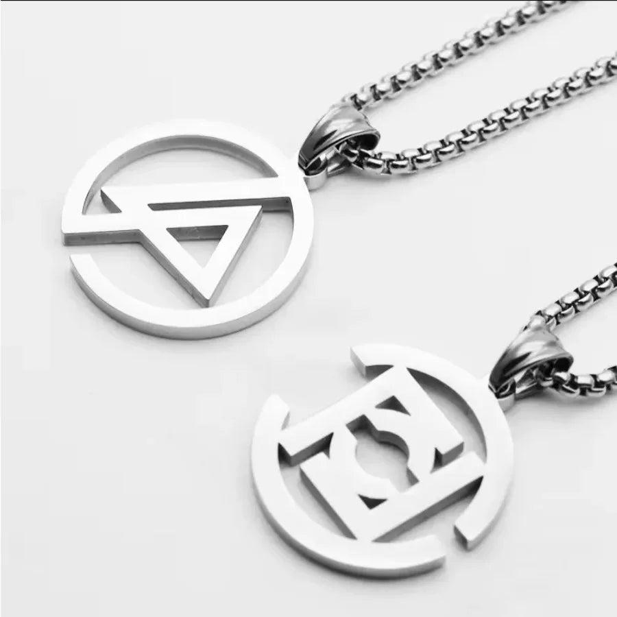 Fashion Geometric Pendant Necklace Square Round Street Rock Female Hip Hop Retro Titanium Steel Accessories Wholesale