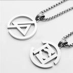 Fashion Geometric Pendant Necklace Square Round Street Rock Female Hip Hop Retro Titanium Steel Accessories Wholesale