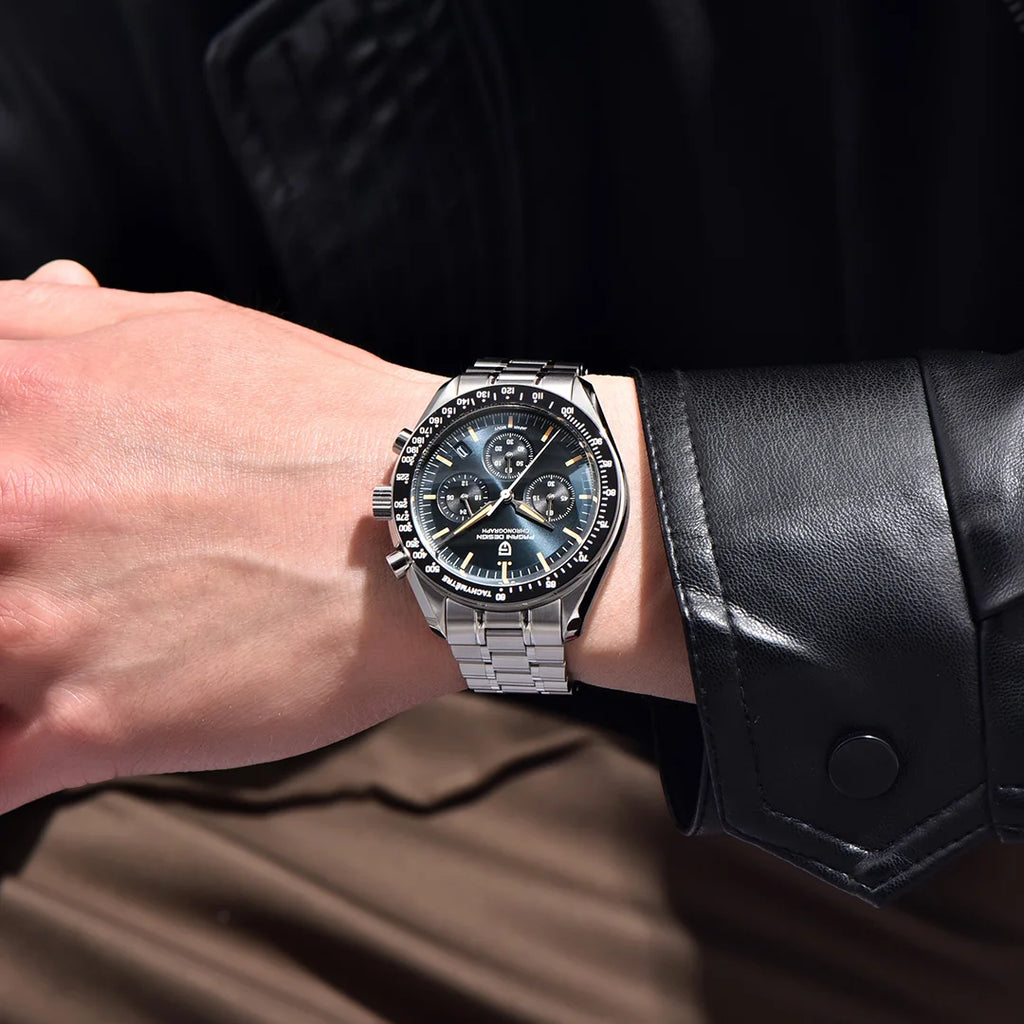 PAGANI DESIGN New Rock Blues Luxury Quartz Watch for Men Sports Chronograph AR Sapphire Crystal 2026 Luminous Wrist Watch Men Japan VK63
