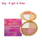 Zephoco 2In1 Highlighting Eye & Cheek Palette 4 Colors Shimmery Glow Makeup Palette For Face Eyes Daily Party Makeup mbzr