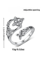 2026 New Witch Knot Ring Adjustable Open Ring Hecate Ring Pagan Witch Jewelry Witchy Jewelry for Ritual Protection Energy Conversion Spiritual Protection