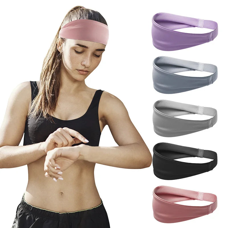 Yoga Sports Sweat-Absorbent Headband Running Fitness Forehead Protector Basketball Cycling Football Men Women Headbands Non-Slip mbzr
