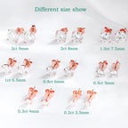 Smyoue 0.2-3CT Moissanite Stud Earrings Rose Gold S925 Silver Lab Diamond Women Wedding Sparkling Jewelry