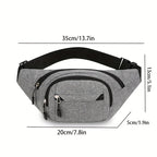 Multi-Pocket Fanny Pack for Men Women, Oxford Fabric Waist Bag, Outdoor Sports Crossbody Chest Bag, Running Cycling Phone Pouch