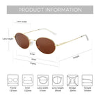 ZENOTTIC Oval Retro Unisex Sunglasses UV400 Polarized Glasses Vintage Style Classic Shades