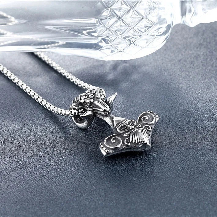 2025 New Hip Hop Retro Titanium Steel Necklace Stainless Steel Claw Totem Pendant