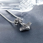 2025 New Hip Hop Retro Titanium Steel Necklace Stainless Steel Claw Totem Pendant
