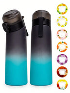 1pc Gradient Air Water Bottle With 1PC Random Bear Shape Scented Flavor Pods Drinks Bottles Outdoor 0 Sugar 0 Calorie Water Cup mbzr