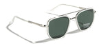 Peekaboo TR90 Polarized Sunglasses Men Retro Style Metal Square Sun Glasses for Women Double Bridge Driving Green Black UV400