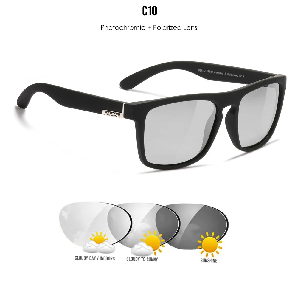 KDEAM Legend Square Sunglasses Polarized Lens Outdoor Sports Fishing Mountaineering  Sun Glasses With Brand Box