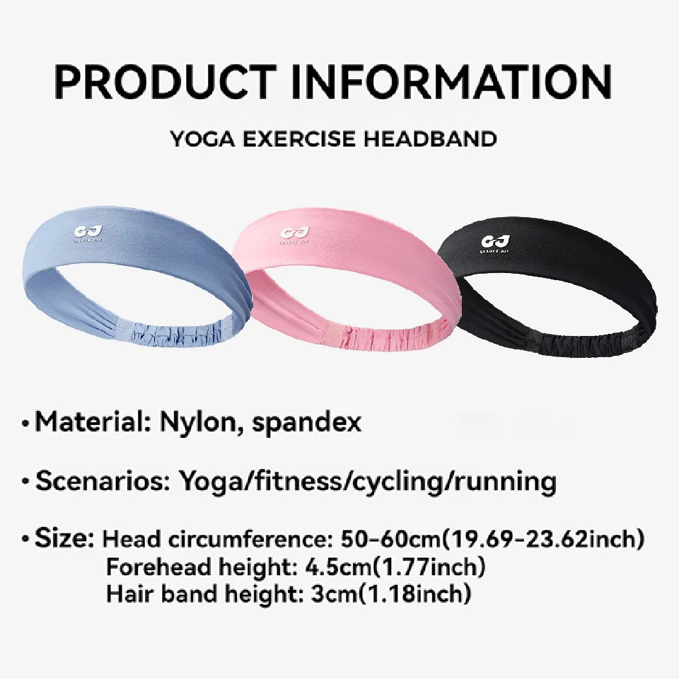 GOBYGO 1Pcs Elastic Sports Hairband Running Fitness Antiperspirant Band Sweat Absorbing Breathable Badminton Headband Men Women mbzr