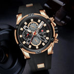 REWARD Luxury Sport Men Quartz Watch Man Wristwatch Chronograph Silicone Strap Waterproof Luminous Hands Date Men's Watches
