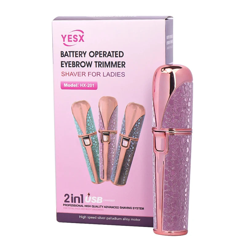 1pcs Usb Electric Eyebrow Trimmer Facial Hair Epilator Eyebrow Razor Women Body Painless Hairs Remover Shaver Eyebrows Profiler mbzr