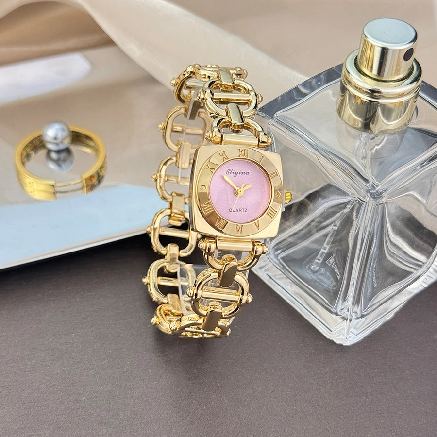 Elegant Square Women Watches Fashion Bracelet Band Ladies Quartz Wristwatches Reloj Mujer Girls Clock Gift