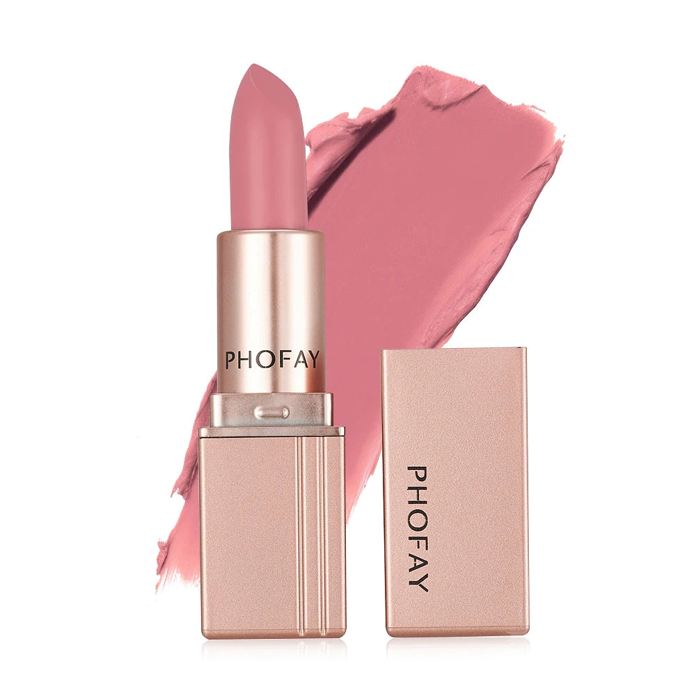 PHOFAY 8--Color Matte Lipstick: Velvet Lip Color, Smooth, Waterproof, Long-Lasting Color Lip Makeup mbzr