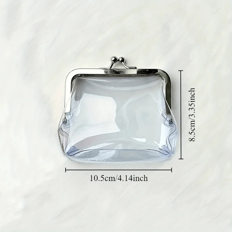 1PC Clear Mini Coin Purse Portable Mini Makeup Pouch Travel Cosmetic Organizer Credit card bank card clutch purse coin purse