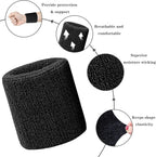 6-Pack Moisture Wicking Sweatbands for Sports, Tennis, Basketball, Running, Gym mbzr