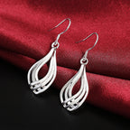 Top Quality 925 Sterling Silver Earrings Simple Round Circle Hoop Earrings For Woman Fashion Wedding Engagement Charm Jewelry mbzr