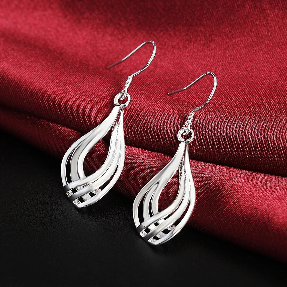 Top Quality 925 Sterling Silver Earrings Simple Round Circle Hoop Earrings For Woman Fashion Wedding Engagement Charm Jewelry mbzr