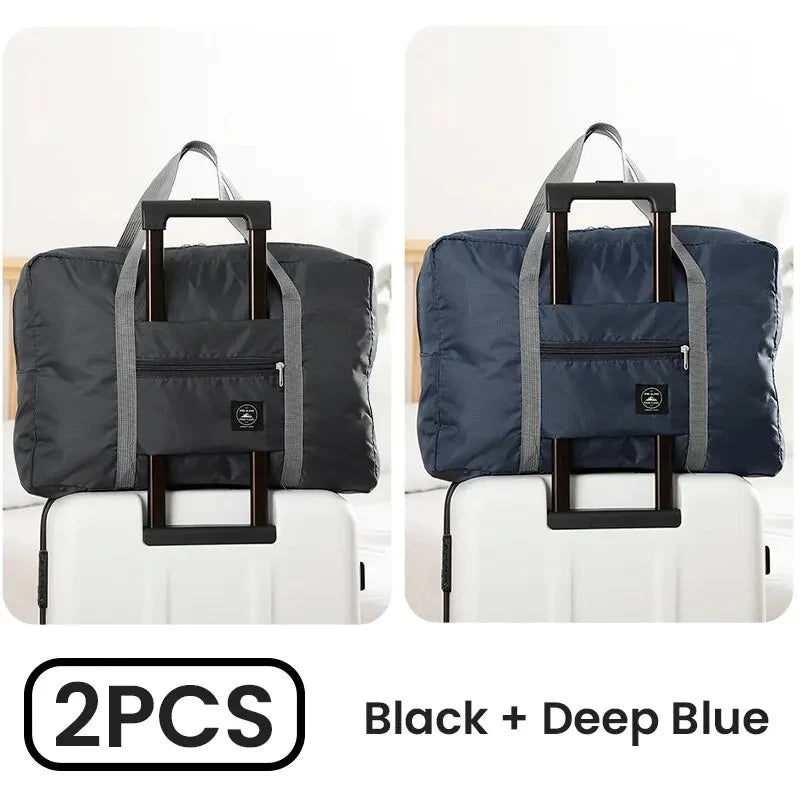 2-Pack Foldable Travel Duffel Bags – Airline Carry-On Tote mbzr