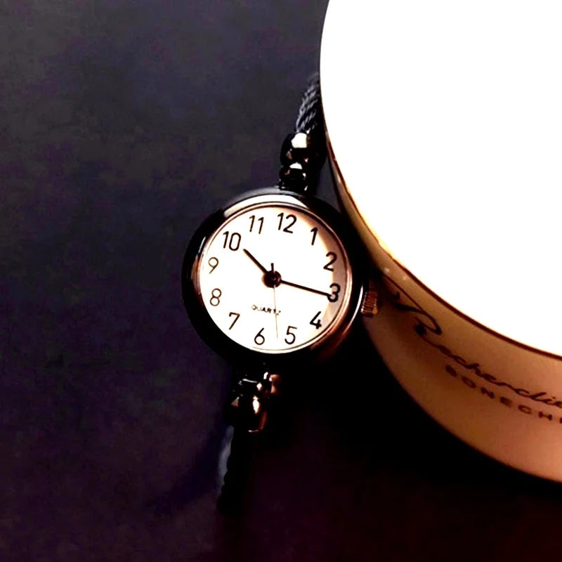 YIKAZE Women Watches Small Gold Bangle Bracelet Watch Stainless Steel Retro Ladies Quartz Wristwatch Clock Fashion Dress Watch mbzr
