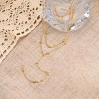 Stainless Steel Gold Plated Cross Necklace Dainty Long Lariat Y Shape Drop Pendant Layered Necklaces For Women Girls