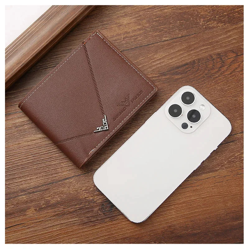 Slim Leather Wallet for Men RFID Blocking Bifold Front Pocket Wallet Minimalist Credit Card Holder Cash Money Clip mbzr
