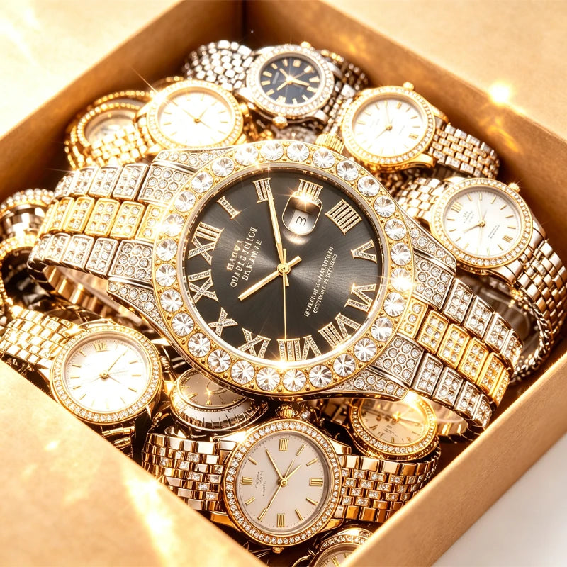 1 random men's or women's watch. This accessory combines casual, business, and fashion styles, making it perfect for music festivals,  Halloween, and parties. It’s an excellent birthday or Christmas gift for your boyfriend, mbzr