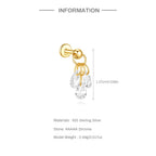 925 Sterling Silver Full Ear Dainty Piercing Ear Lobe Stud Earring for Women Helix Flat Earring Ear Bone Studs Fine Jewelry mbzr