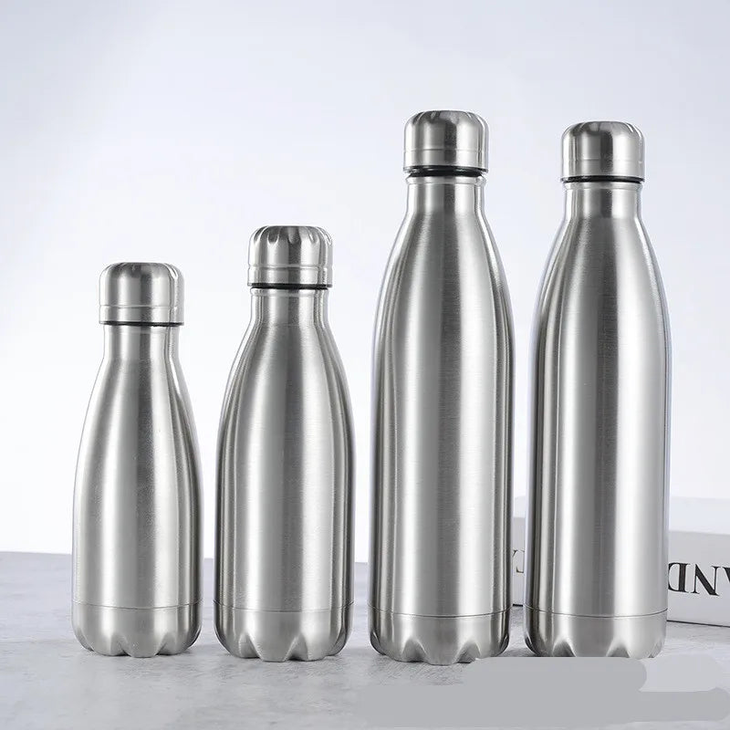 Stainless Steel Water Bottle 1 Liter Free Shipping Items, Drink Bottle for Sport Travel Cups,  500 750 1000ml Water Bottles mbzr