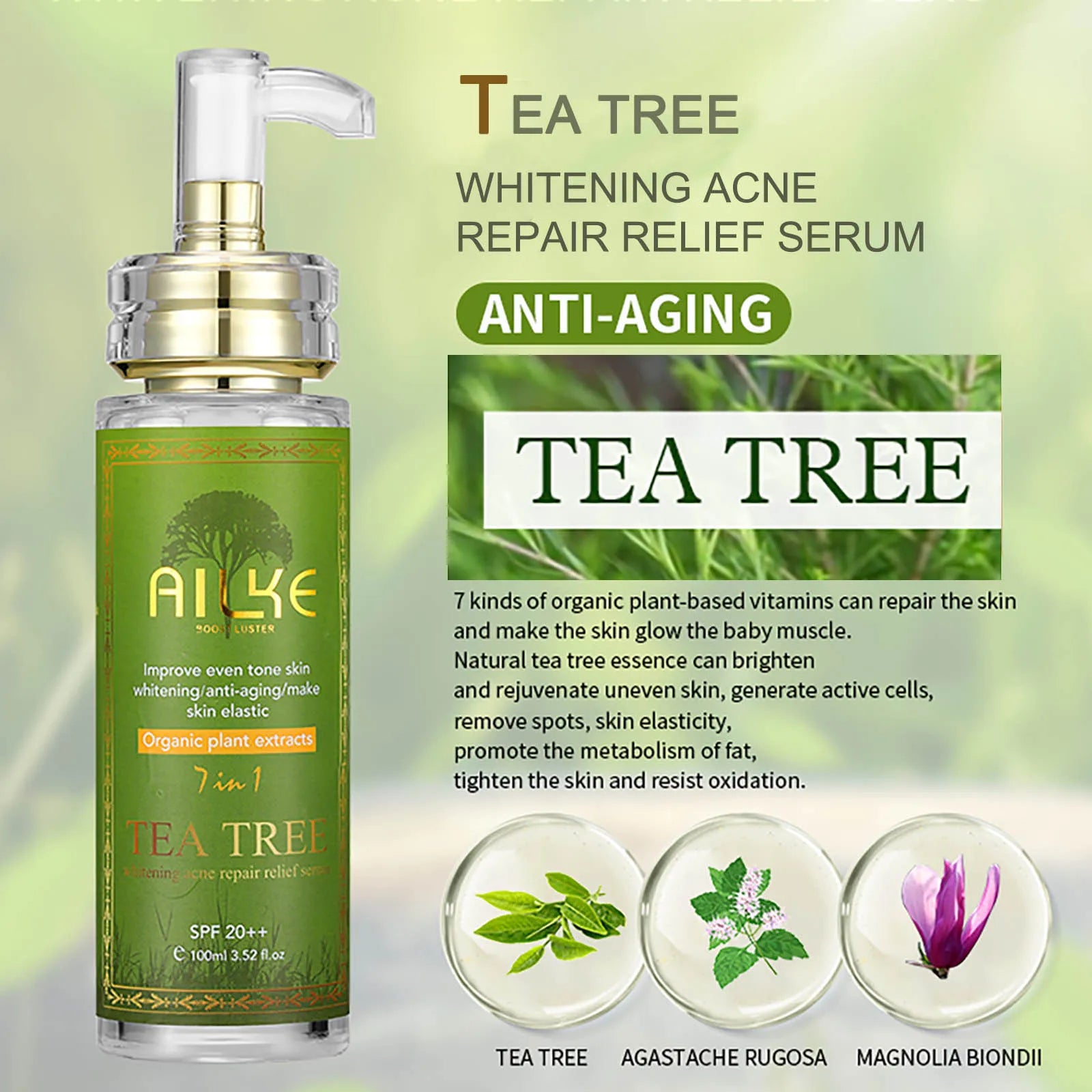 AILKE Face And Body Whitening Serum, Hydration Moisturizing, Dark Spots Remover, Skin Glowing, Even Skin Tone, 100ML/3.52 OZ mbzr