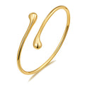 European and American style hot-selling models, women's irregular opening gold bracelets, retro versatile water drop-shaped round arm rings for women