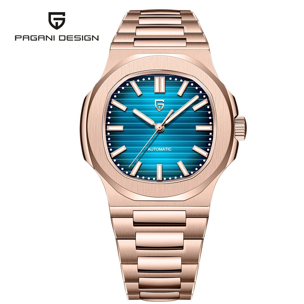 2026 New PAGANI DESIGN 40MM Luxury Ice Blue Automatic Watch For Men Sapphire crystal Waterproof Mechanical Wristwatch Men Business Gift