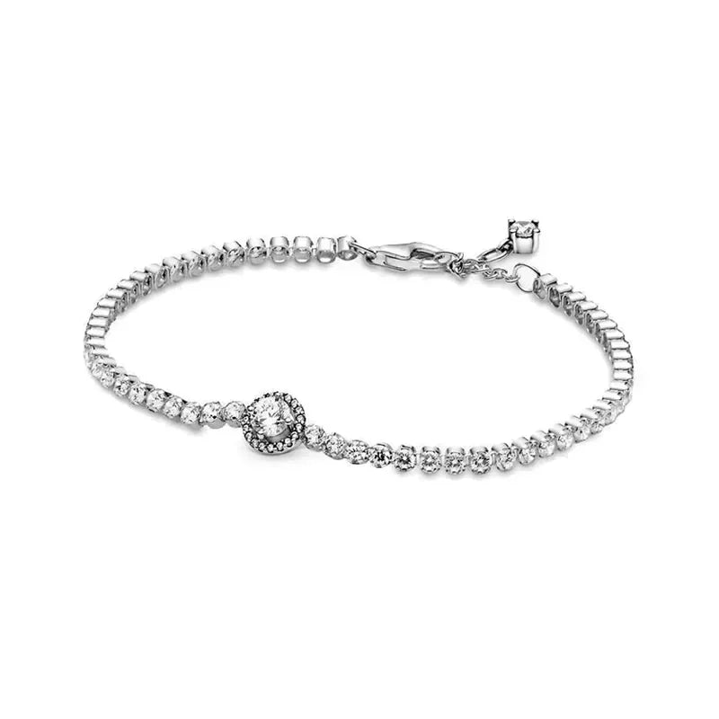Hot selling 925 Sterling Silver Exquisite Stars Heart-shaped All Zircon Tennis Bracelet Luxurious Charm Bracelet Surprise Gifts mbzr