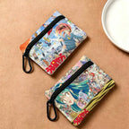 Classic Romantic Anime U-Urusei Y-Yatsura Oxford Coin Wallet Detachable Carabiner Hook Compact Storage Bag For Outdoor Shopping