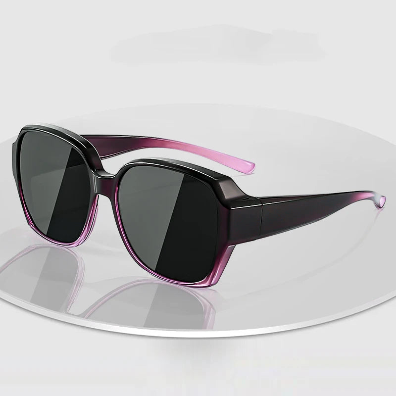 Fashion Round Polarized Sunglasses Cover Over Myopia Prescription Glasses Portable Men Women Vintage Fishing Driving Eyewear mbzr