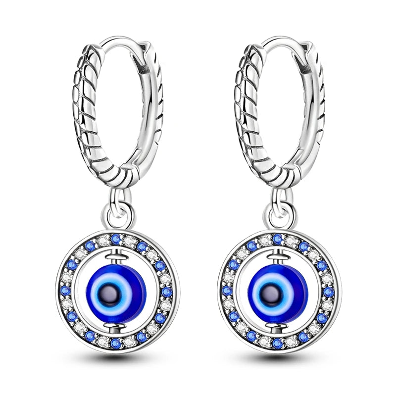 MULA 925 Sterling Silver Earrings for Women's Wedding Birthday Party Fashion Jewelry Gifts Zircon Starry Crystal Hoop Earrings