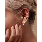 9Pcs 16G Cartilage Earrings Helix Earrings for Women Stainless Steel Helix Piercing Jewelry Leaf Butterfly CZ Studs Flat Back Cartilage Earrings Set
